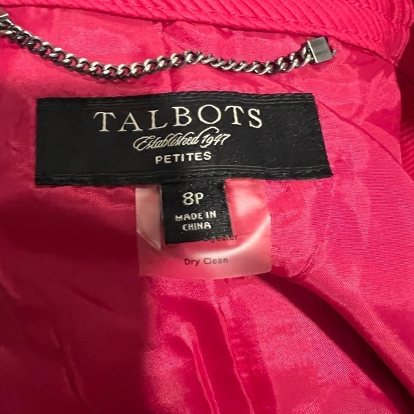 TALBOTS petites size 8P pink blazer jacket - Picture 5 of 5